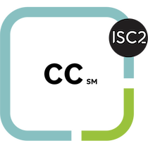 The Certified in Cybersecurity badge showing 'CC' in the center of a blue/green square and a small 'ISC2' in the top right corner.